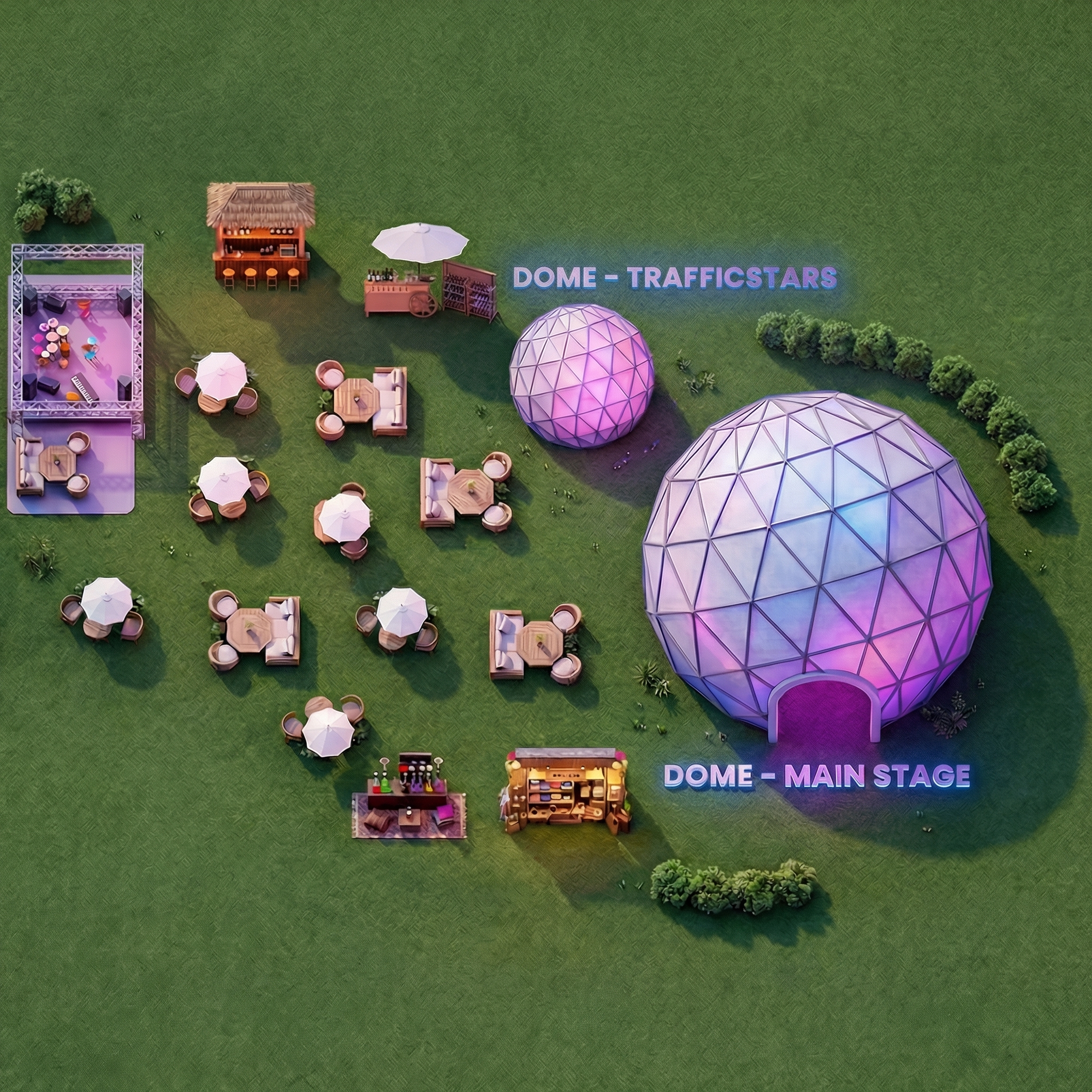 AI Picnic aerial view